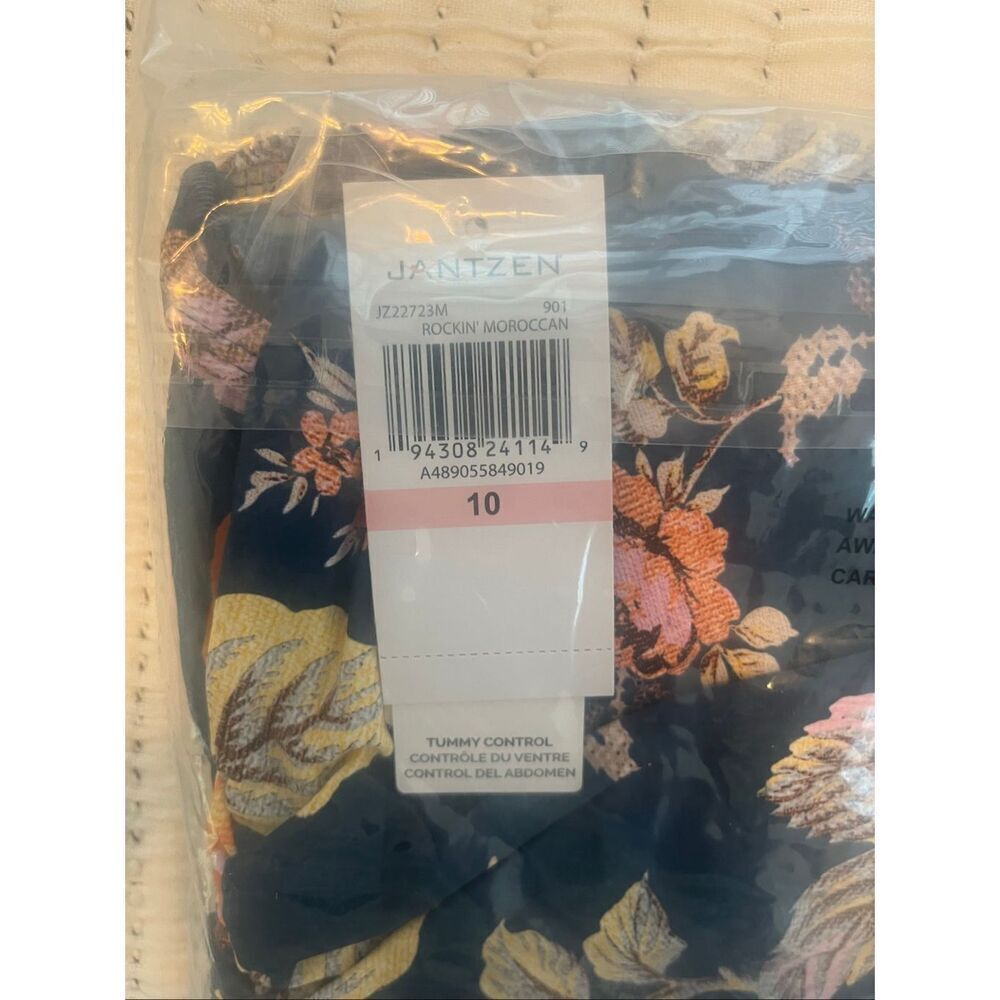 Jantzen Vamp Swim Dress with Removable Straps Tapestry Rose Size 10 NEW NWT - Picture 12 of 13